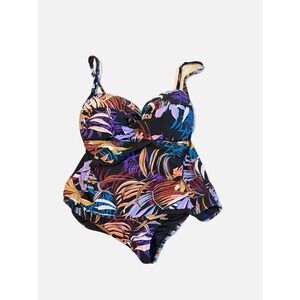 La Blanca Womens Botanical Garden Sweetheart Swimsuit Tummy Control US 16